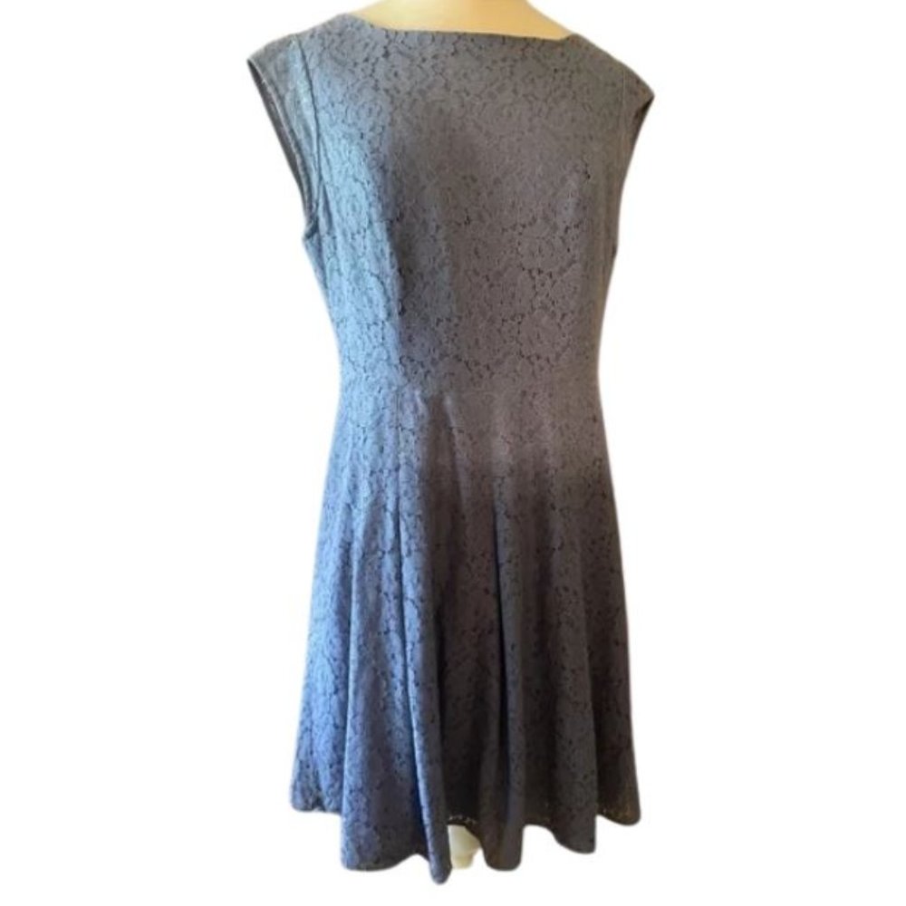Dusty Blue, lace dress from The Limited, size 10, cap sleeve